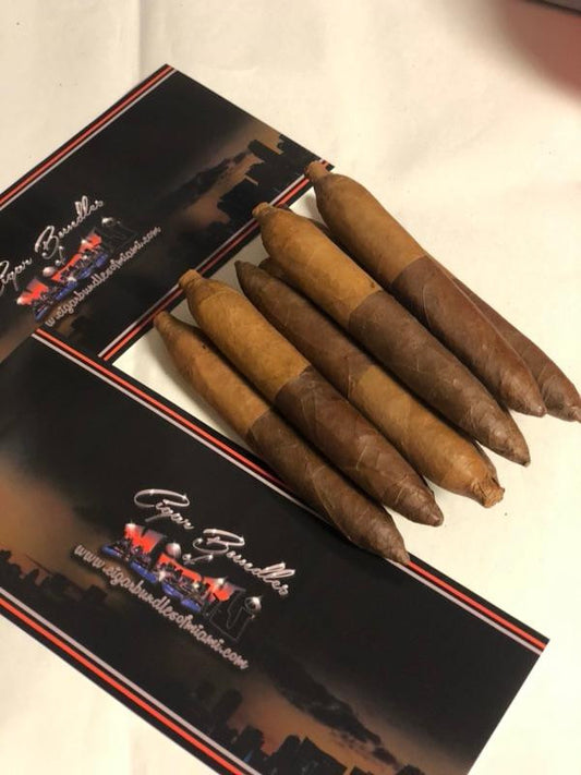 Tampa Blend's 
Dos Caras Mini Salomon
All Nicaraguan Long Filler 
Cuban Seed Rolled By Cuban rollers!